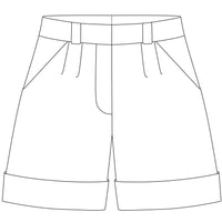 No37 Shorts mit Umschlag